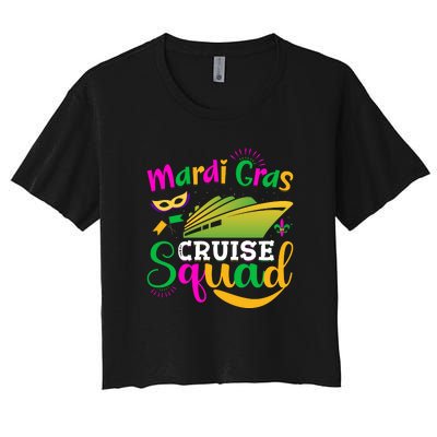 Mardi Gras Cruise Women's Crop Top Tee