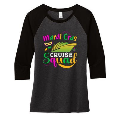 Mardi Gras Cruise Women's Tri-Blend 3/4-Sleeve Raglan Shirt