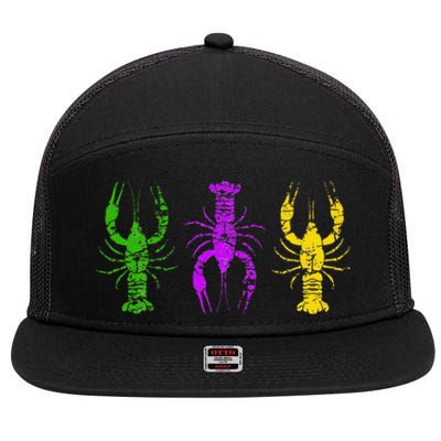 Mardi Gras Crawfish Jester Hat Bead New Orleans Gifts 7 Panel Mesh Trucker Snapback Hat