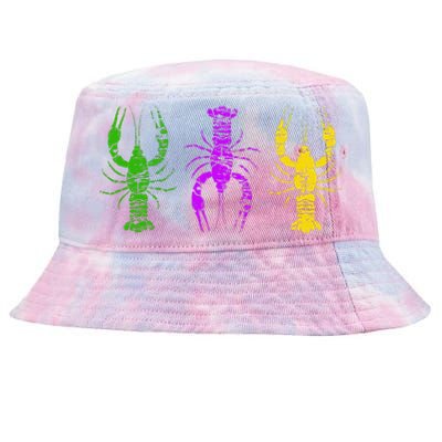 Mardi Gras Crawfish Jester Hat Bead New Orleans Gifts Tie-Dyed Bucket Hat