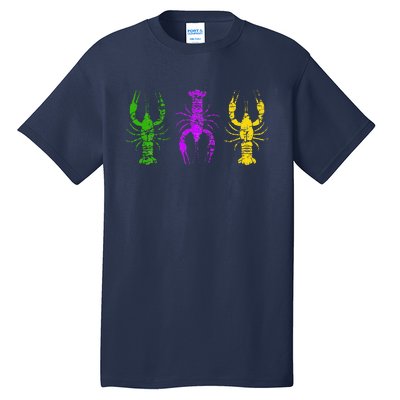 Mardi Gras Crawfish Jester Hat Bead New Orleans Gifts Tall T-Shirt