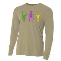 Mardi Gras Crawfish Jester Hat Bead New Orleans Gifts Cooling Performance Long Sleeve Crew