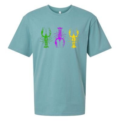 Mardi Gras Crawfish Jester Hat Bead New Orleans Gifts Sueded Cloud Jersey T-Shirt