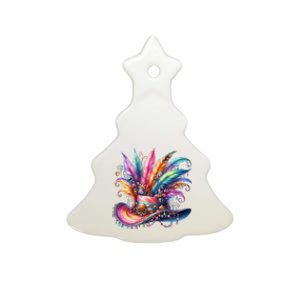 Mardi Gras Celebration Ceramic Tree Ornament