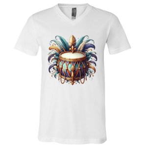 Mardi Gras Celebration V-Neck T-Shirt