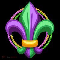 Mardi Gras Celebration Beads Flatbill Hat