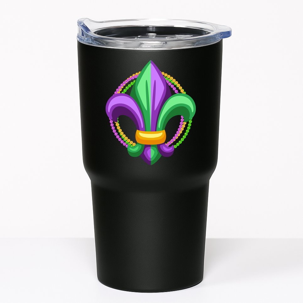 Mardi Gras Celebration Beads Tumbler