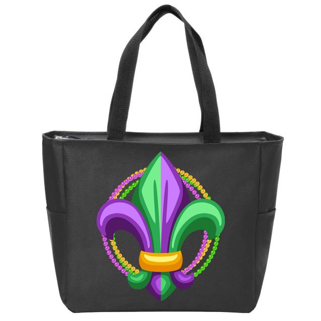 Mardi Gras Celebration Beads Zip Tote Bag