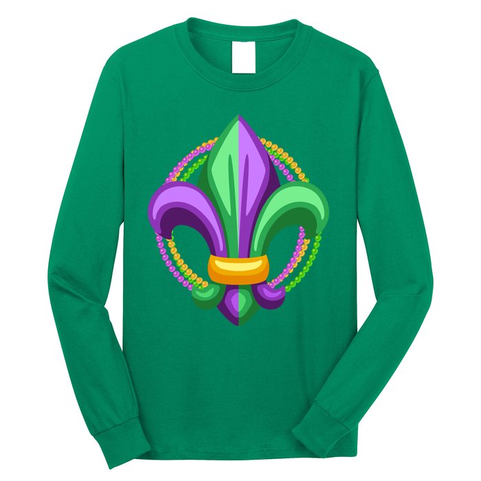 Mardi Gras Celebration Beads Long Sleeve Shirt