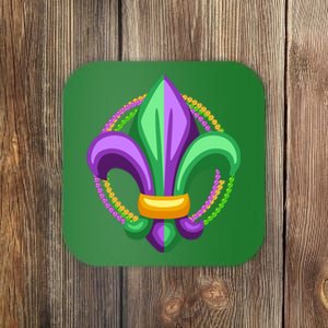 Mardi Gras Celebration Beads Coaster