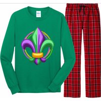 Mardi Gras Celebration Beads Long Sleeve Pajama Set