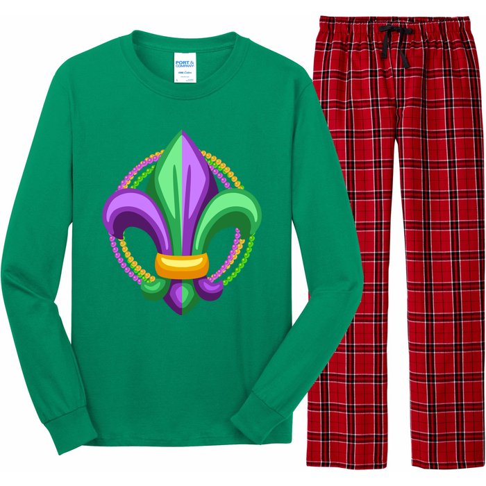 Mardi Gras Celebration Beads Long Sleeve Pajama Set