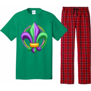 Mardi Gras Celebration Beads Pajama Set