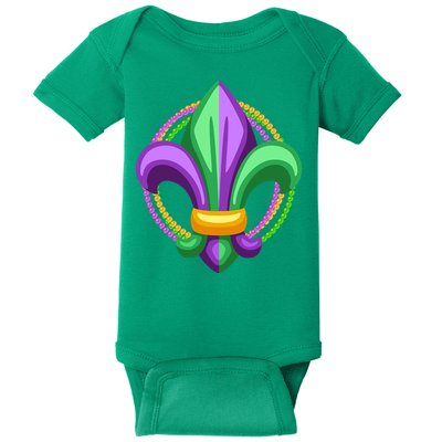 Mardi Gras Celebration Beads Baby Bodysuit