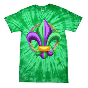 Mardi Gras Celebration Beads Tie-Dye T-Shirt