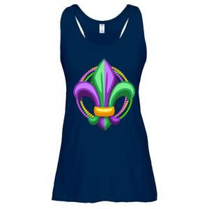 Mardi Gras Celebration Beads Ladies Essential Flowy Tank