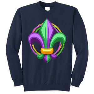 Mardi Gras Celebration Beads Tall Sweatshirt