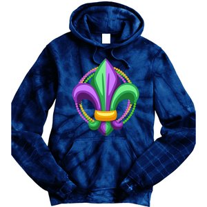 Mardi Gras Celebration Beads Tie Dye Hoodie