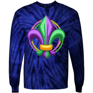 Mardi Gras Celebration Beads Tie-Dye Long Sleeve Shirt