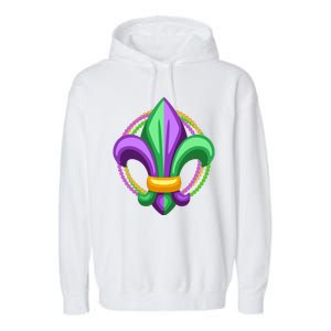 Mardi Gras Celebration Beads Garment-Dyed Fleece Hoodie