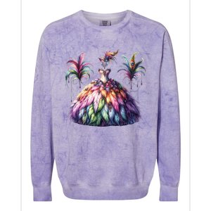 Mardi Gras Celebration Colorblast Crewneck Sweatshirt