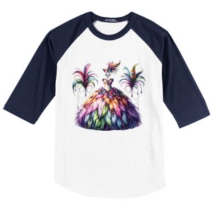 Mardi Gras Celebration Baseball Sleeve Shirt