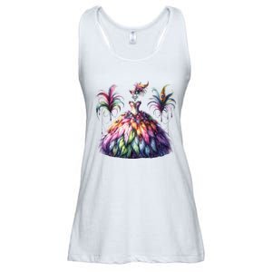 Mardi Gras Celebration Ladies Essential Flowy Tank