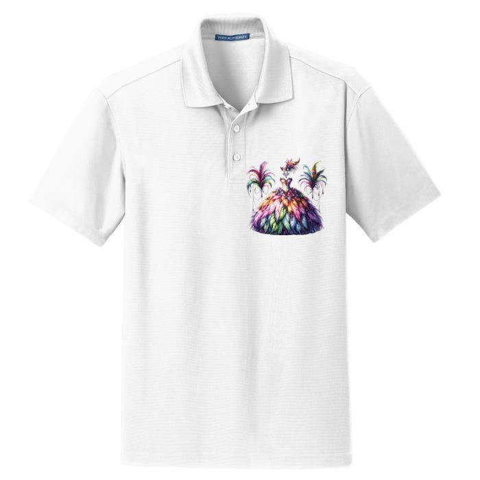 Mardi Gras Celebration Dry Zone Grid Polo