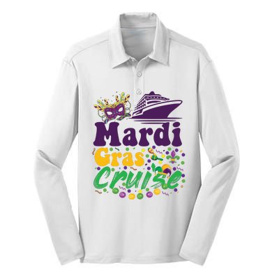 Mardi Gras Cruise Silk Touch Performance Long Sleeve Polo