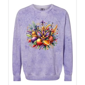 Mardi Gras Celebration Colorblast Crewneck Sweatshirt