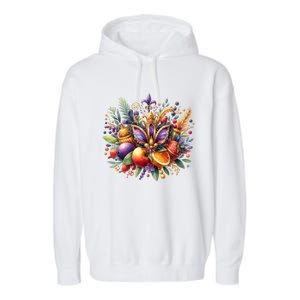 Mardi Gras Celebration Garment-Dyed Fleece Hoodie