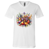 Mardi Gras Celebration V-Neck T-Shirt