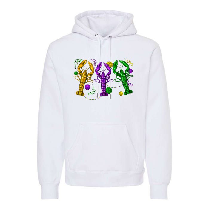 Mardi Gras Crawfish Carnival Costume Parade Premium Hoodie