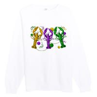 Mardi Gras Crawfish Carnival Costume Parade Premium Crewneck Sweatshirt