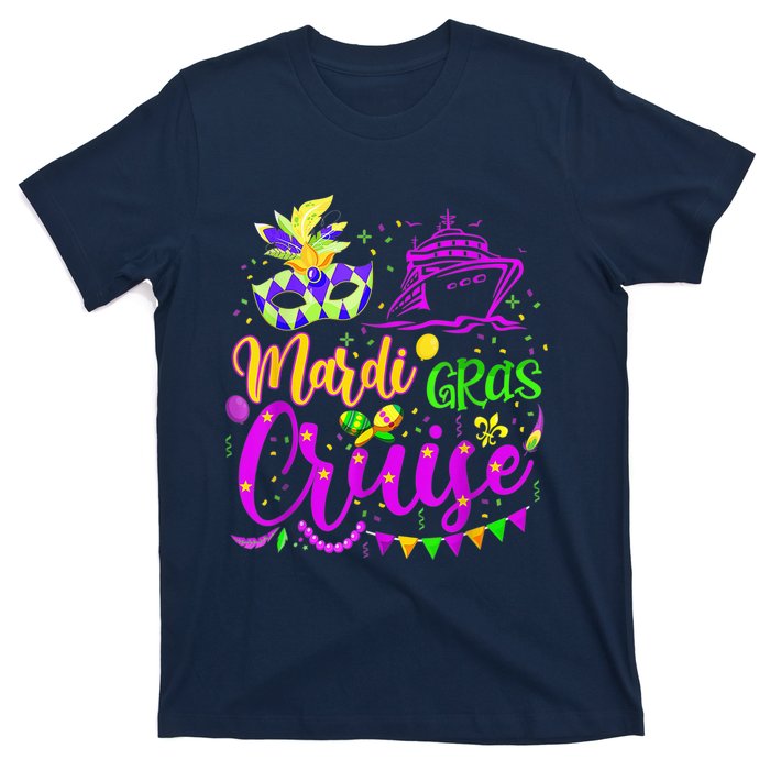 Mardi Gras Cruise Cruising Mask Cruise Ship Party Costume T-Shirt