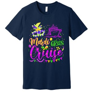 Mardi Gras Cruise Cruising Mask Cruise Ship Party Costume Premium T-Shirt