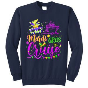 Mardi Gras Cruise Cruising Mask Cruise Ship Party Costume Tall Sweatshirt