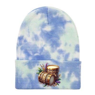 Mardi Gras Celebration Tie Dye 12in Knit Beanie