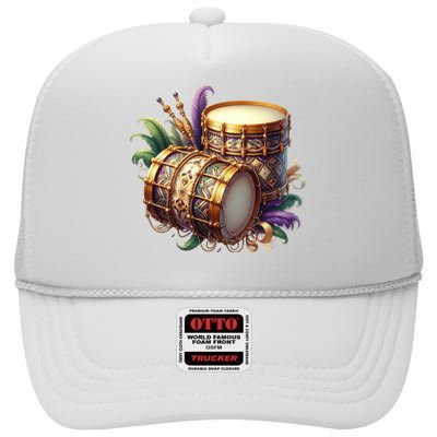 Mardi Gras Celebration High Crown Mesh Back Trucker Hat