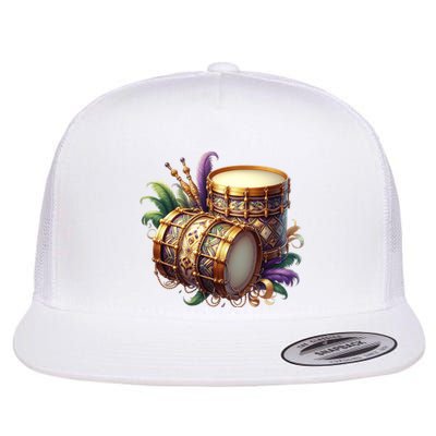 Mardi Gras Celebration Flat Bill Trucker Hat