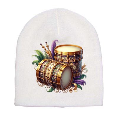 Mardi Gras Celebration Short Acrylic Beanie