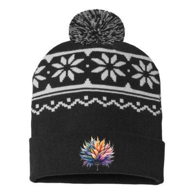 Mardi Gras Celebration USA-Made Snowflake Beanie