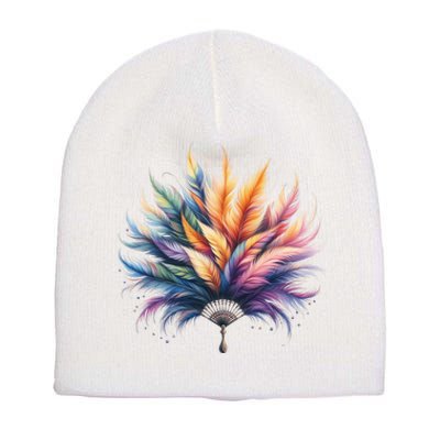 Mardi Gras Celebration Short Acrylic Beanie