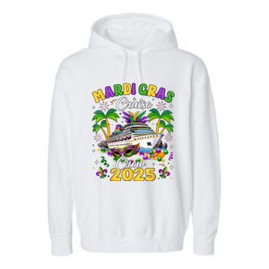 Mardi Gras Cruise Crew 2025 Family Matching Garment-Dyed Fleece Hoodie