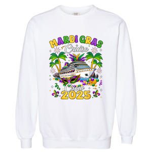 Mardi Gras Cruise Crew 2025 Family Matching Garment-Dyed Sweatshirt