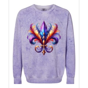 Mardi Gras Celebration Colorblast Crewneck Sweatshirt