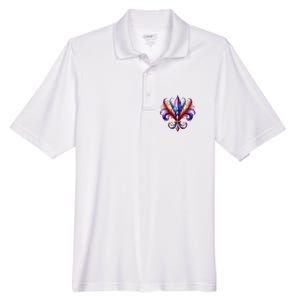 Mardi Gras Celebration Men's Origin Performance Pique Polo