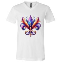 Mardi Gras Celebration V-Neck T-Shirt