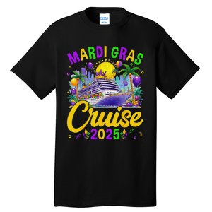 Mardi Gras Carnival Cruise 2025 Family Cruising Mask Tall T-Shirt