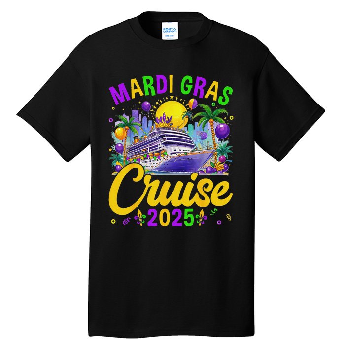 Mardi Gras Carnival Cruise 2025 Family Cruising Mask Tall T-Shirt